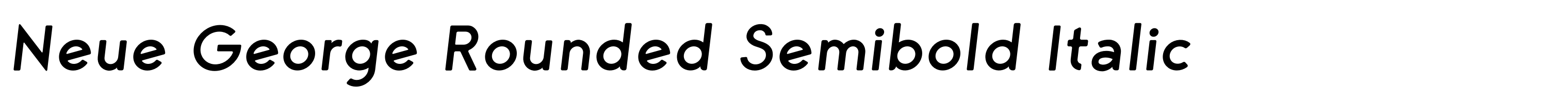 Neue George Rounded Semibold Italic